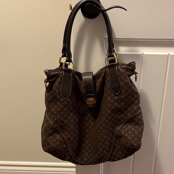 Louis Vuitton Handbags - Louis Vuitton Brown Monogram Canvas Shoulder Bag with Black Handles